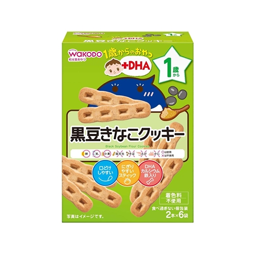 DHA 와코도 유아용 검은콩가루 쿠키 상품 이미지